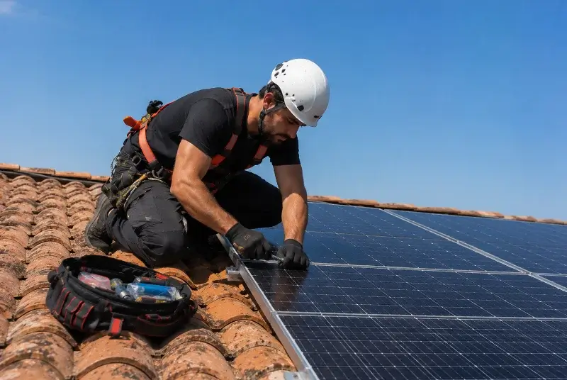 Maintenance et monitoring de panneaux solaires à Courniou